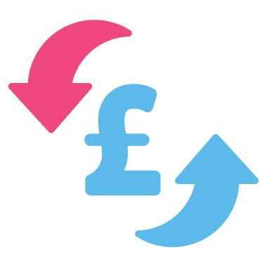 Pound maliyet düz vektör simgesi simgesi