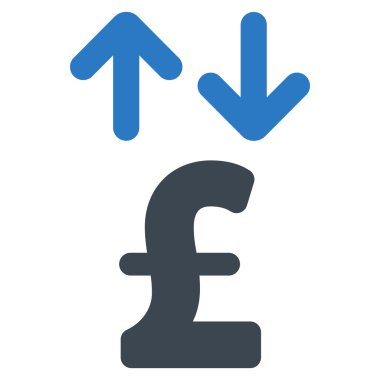 Lirası hareketleri düz vektör simgesi simgesi