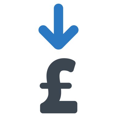 Lirası gelir düz vektör simgesi simgesi