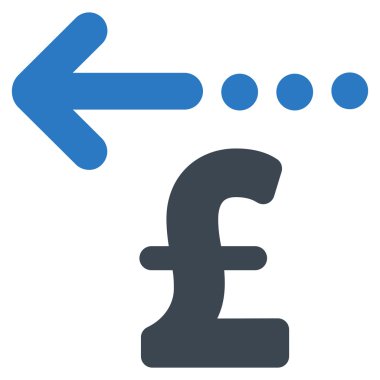 Düz vektör simgesi simgesi Lirası iade