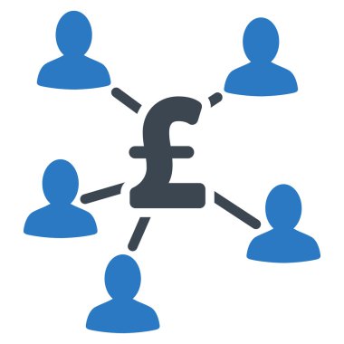 Vektör simgesi simgesi pound ödeme istemcilerinin düz