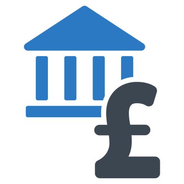 Lirası banka düz vektör simgesi simgesi