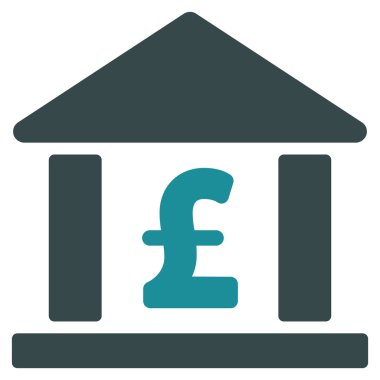 Lirası banka düz vektör simgesi simgesi