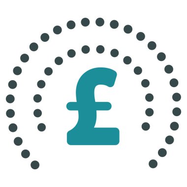 Lirası küre kalkan düz vektör simgesi simgesi