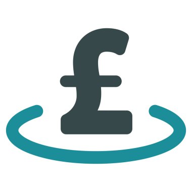 Lirası yer düz vektör simgesi simgesi