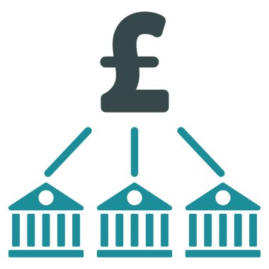 Banka Lirası düz vektör simgesi simgesi giderleri