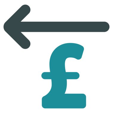 Cashback Pound Düz Vektör Simgesi Sembol