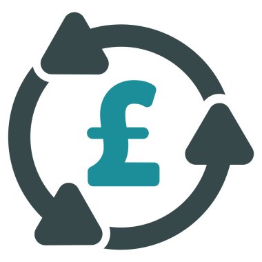 Lirası dolaşım düz vektör simgesi simgesi