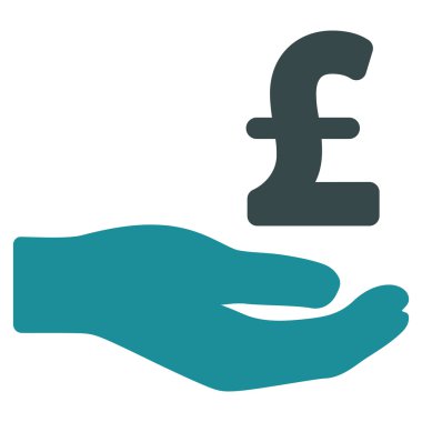 Lirası bağış düz vektör simgesi simgesi