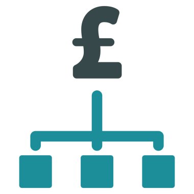 Lirası hiyerarşi düz vektör simgesi simgesi