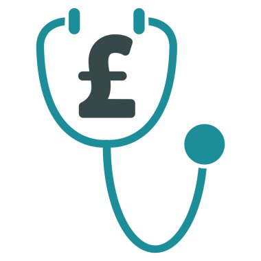 Lirası sağlık düz vektör simgesi simgesi