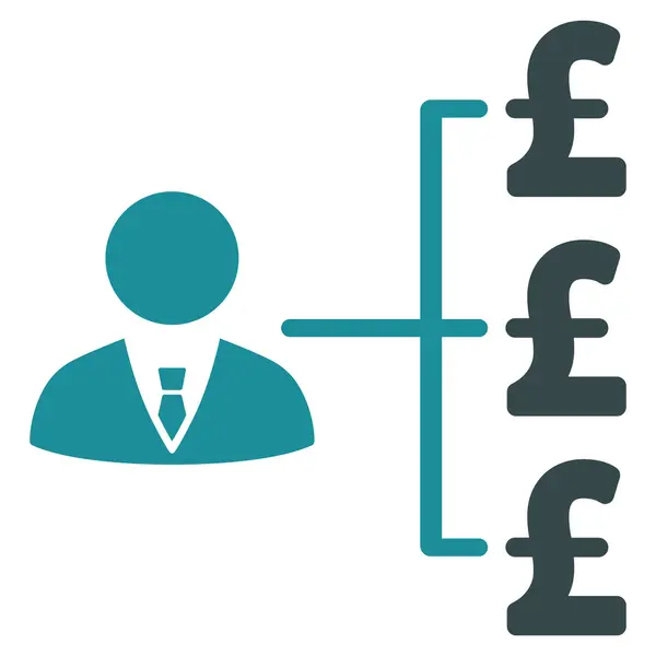 Symbole d'icône vectorielle plate de paiements de livre de banquier — Image vectorielle