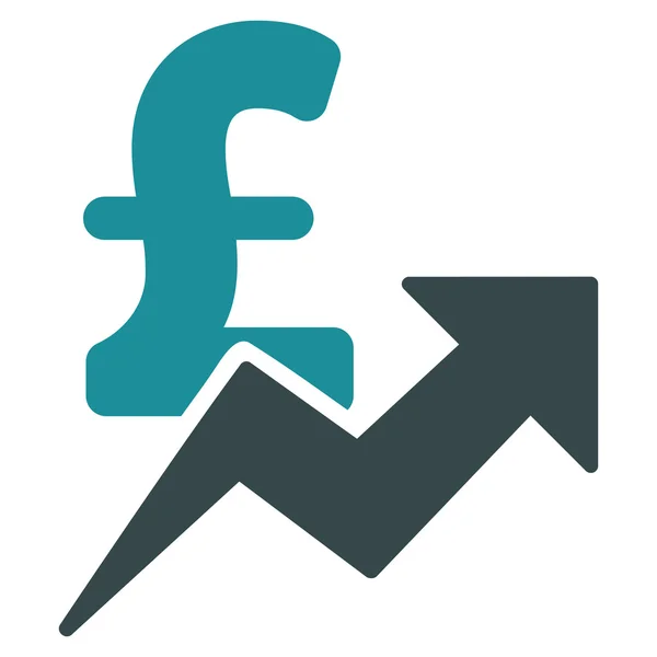 Font árbevétel-növekedés lapos Vector Icon szimbólum — Stock Vector