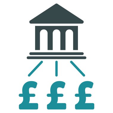 Lirası banka düzeni düz vektör simgesi simgesi