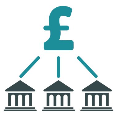 Lirası banka organizasyon düz vektör simgesi simgesi