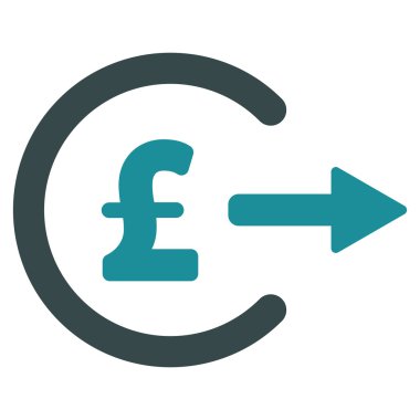 Lirası nakit çıkışı düz vektör simgesi simgesi