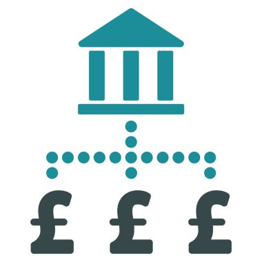 Lirası banka ödemeleri düz vektör simgesi simgesi