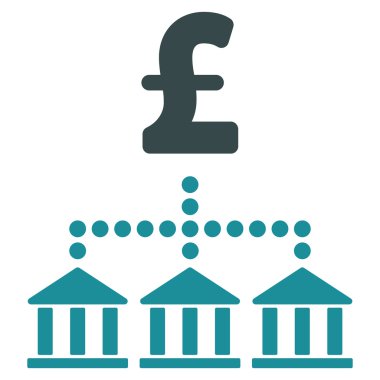 Lirası banka düzeni düz vektör simgesi simgesi