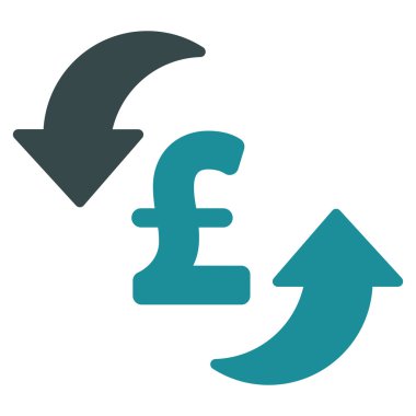 Pound maliyet düz vektör simgesi simgesi