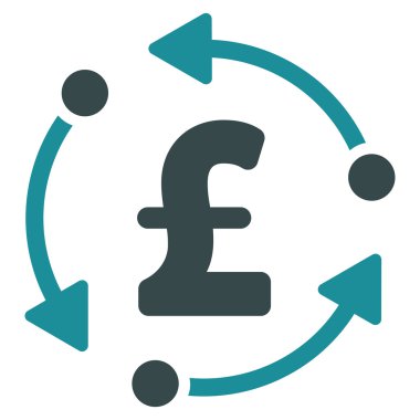 Lirası döndürme düz vektör simgesi simgesi