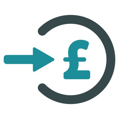 Lirası gelir düz vektör simgesi simgesi