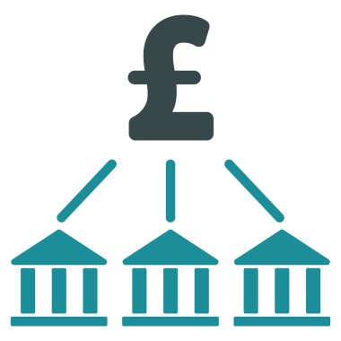 Lirası banka Derneği düz vektör simgesi simgesi