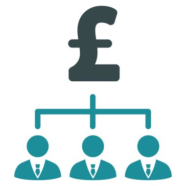 Lirası bankacı bağlantılar düz vektör simgesi simgesi