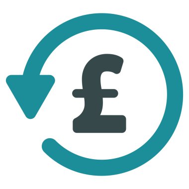 Lirası indirim düz vektör simgesi simgesi