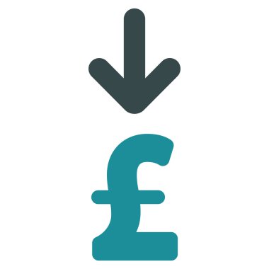 Lirası gelir düz vektör simgesi simgesi