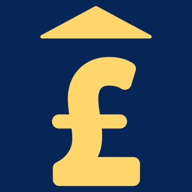 Pound Up Flat Vector Icon Symbol