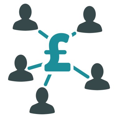 Vektör simgesi simgesi pound ödeme istemcilerinin düz