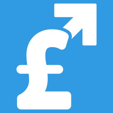 Lirası büyüme düz vektör simgesi simgesi