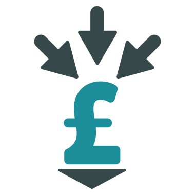 Pound Ödeme Düz Vektör Simgesi Simgesini Tümleştir