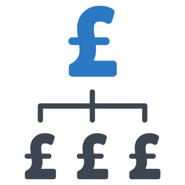 Lirası hiyerarşi düz vektör simgesi simgesi