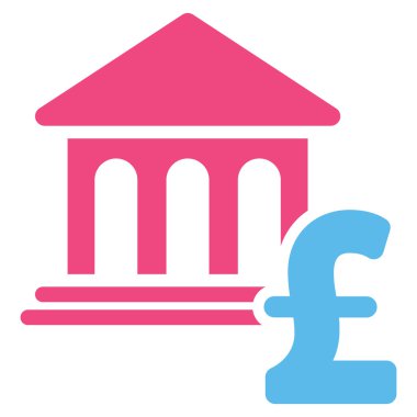 Müze Pound ödeme düz vektör simgesi simgesi