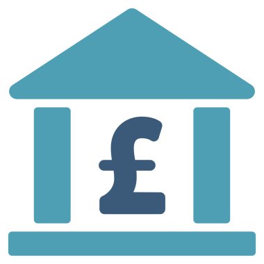 Lirası banka düz vektör simgesi simgesi