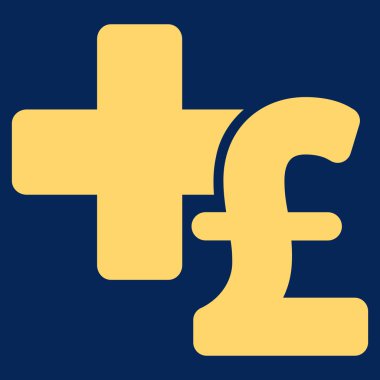 Tıbbi Lirası iş düz vektör simgesi simgesi