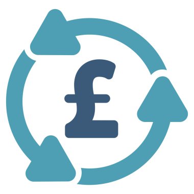 Lirası dolaşım düz vektör simgesi simgesi