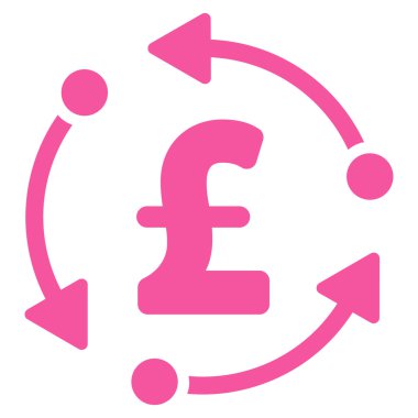 Lirası döndürme düz vektör simgesi simgesi