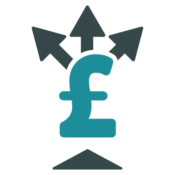 Split font fizetési lapos Vector Icon szimbólum — Stock Vector