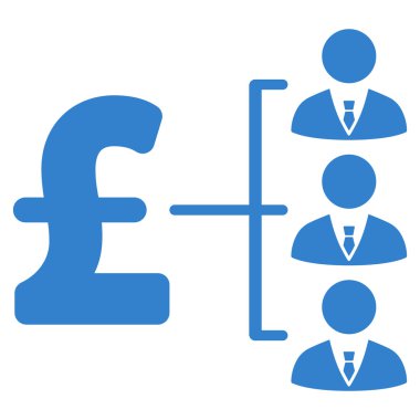 Personel Pound ödeme düz vektör simgesi simgesi