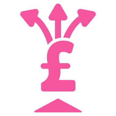 Paylaşım Lirası düz vektör simgesi simgesi