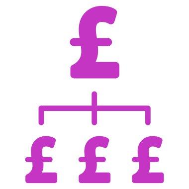 Lirası hiyerarşi düz vektör simgesi simgesi