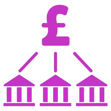 Lirası banka Derneği düz vektör simgesi simgesi