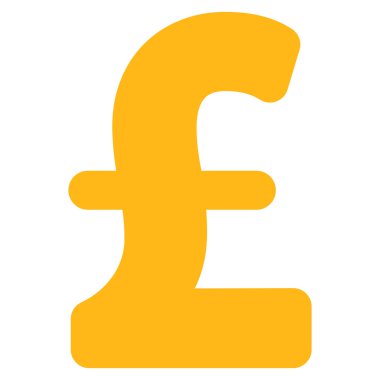 Pound Sterling düz vektör simgesi simgesi