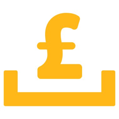 Lirası mevduat yerleşim düz vektör simgesi simgesi