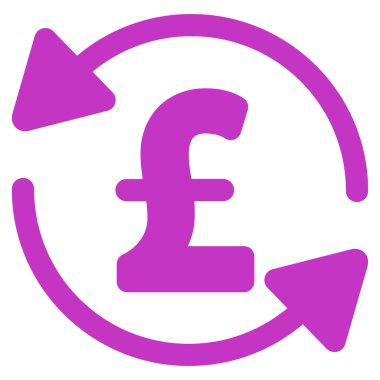 Lirası denge düz vektör simgesi simgesi Yenile