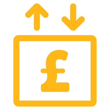 Lirası para Asansör düz vektör simgesi simgesi