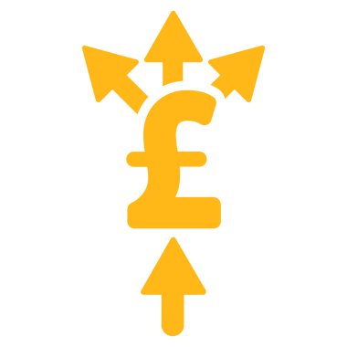 Pound ödeme düz vektör simgesi simgesi bölmek