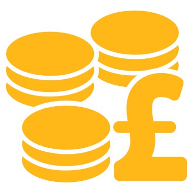 Düz vektör simgesi simgesi Lirası paraları